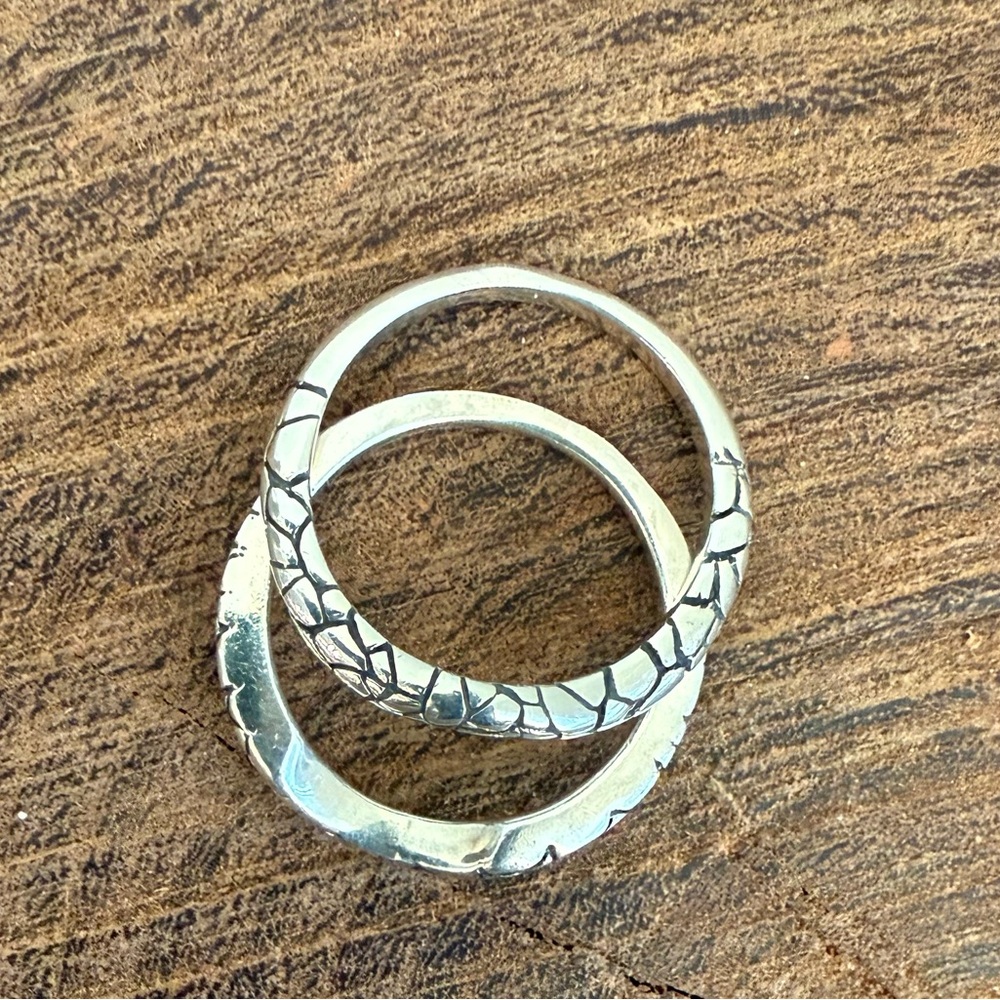 Sterling Silver Ring Guard / Enhancer / Wrap / Jacket - 2 Piece Size 9 - Picture 5 of 10